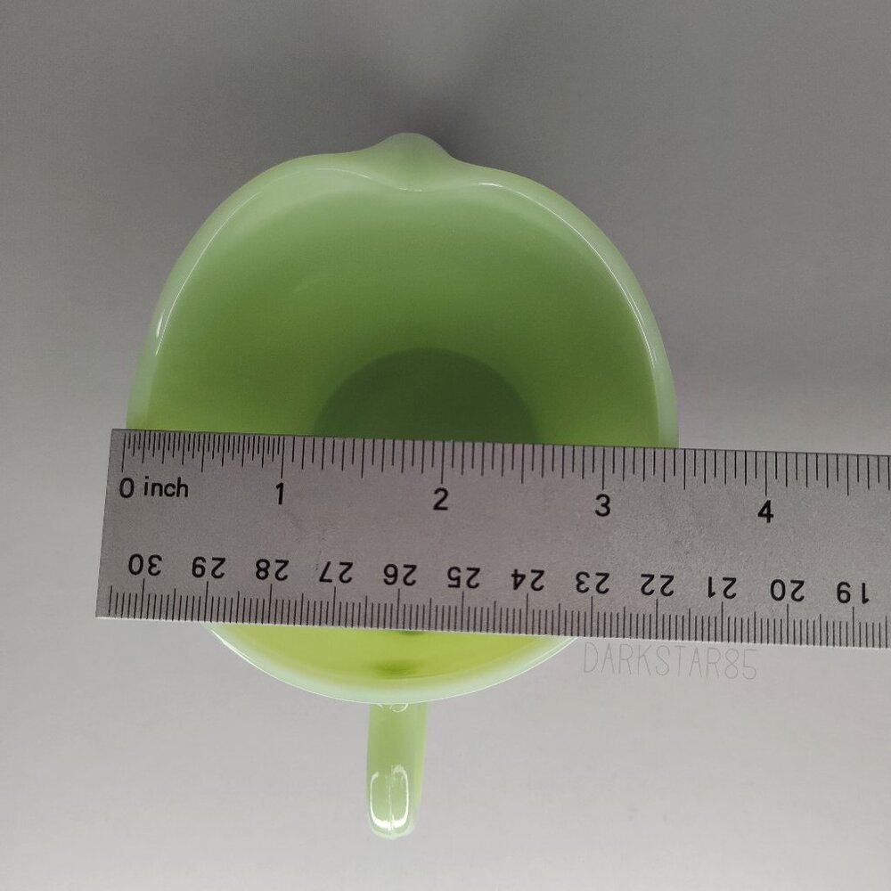 Fire King Green Ribbed Creamer - Picture 8 of 8